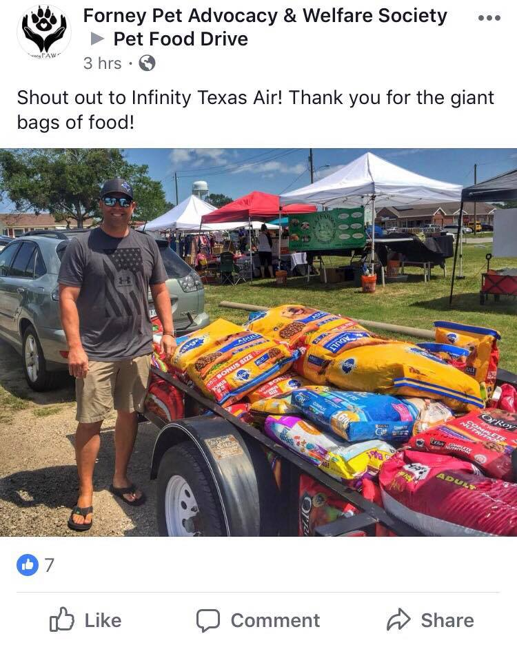 Community Involvement Infinity | Texas Air